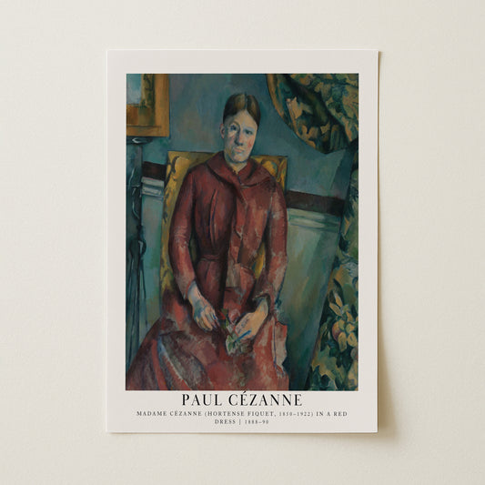 Paul Cézanne "Madame Cézanne in a Red Dress" Sanatsal Poster