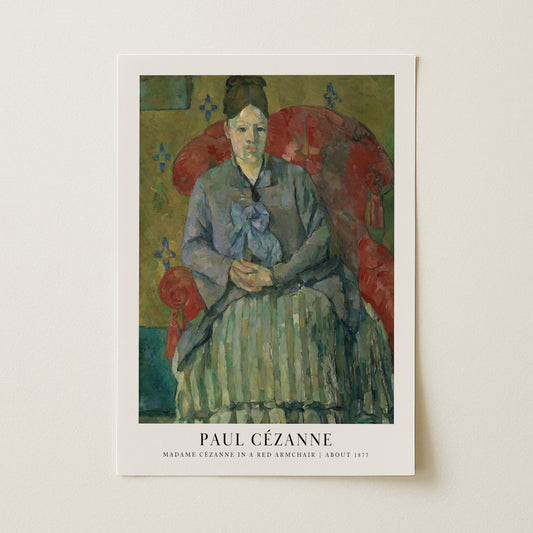 Paul Cézanne "Madame Cézanne in a Red Armchair" Sanatsal Poster