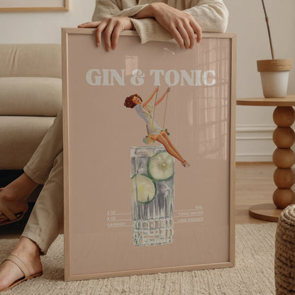 Gin & Tonic Sanatsal Poster