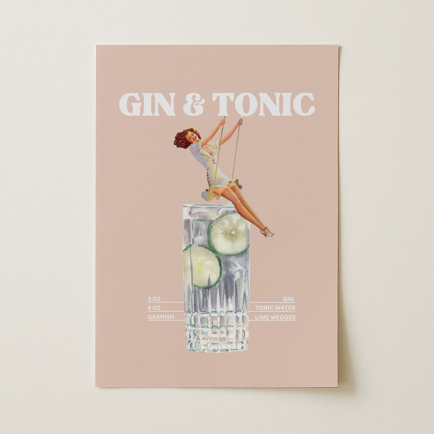 Gin & Tonic Sanatsal Poster