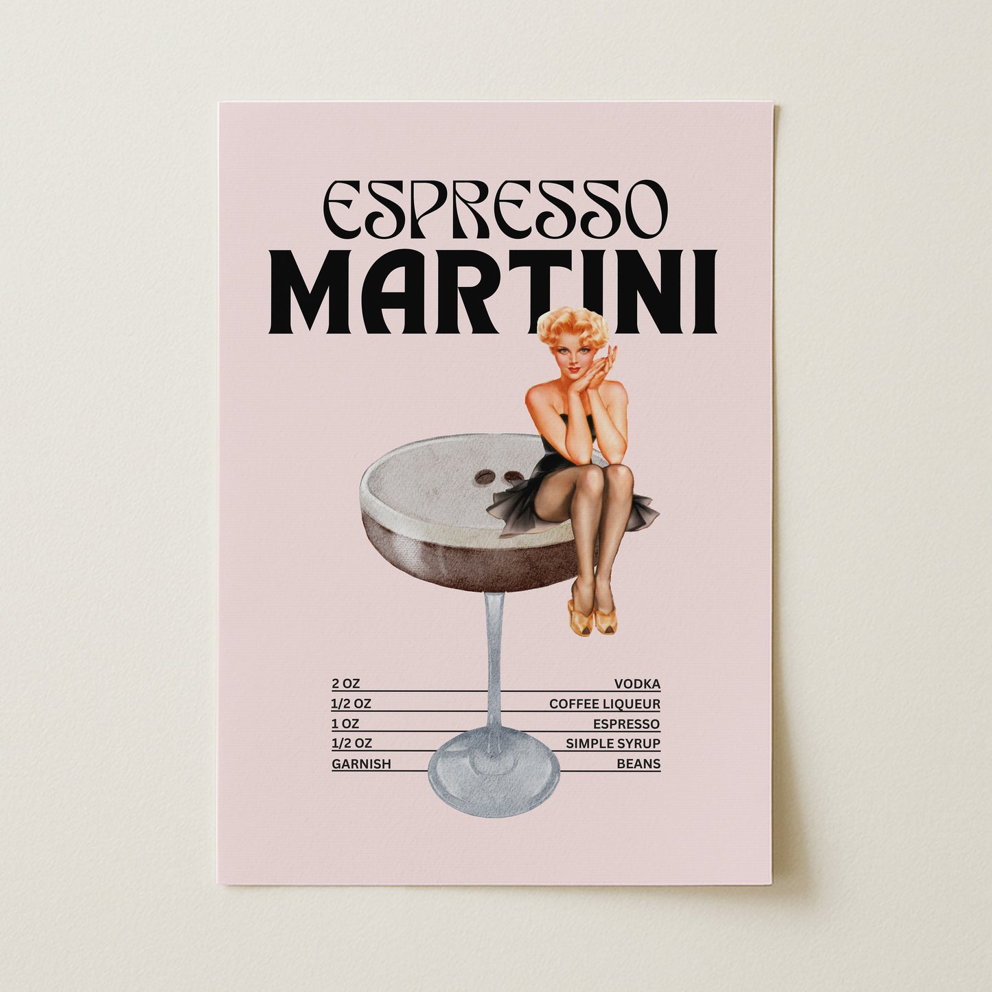 Espresso Martini Sanatsal Poster
