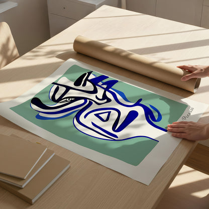 Pablo Picasso "Abstract Face" Sanatsal Poster