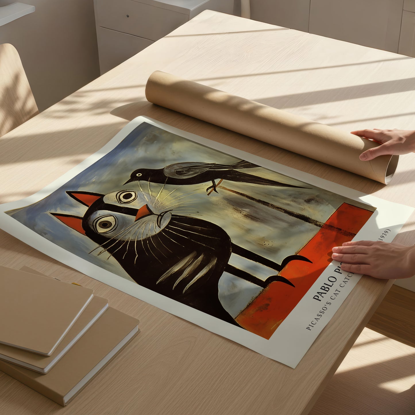 Pablo Picasso "Cat Catching a Bird" Sanatsal Poster
