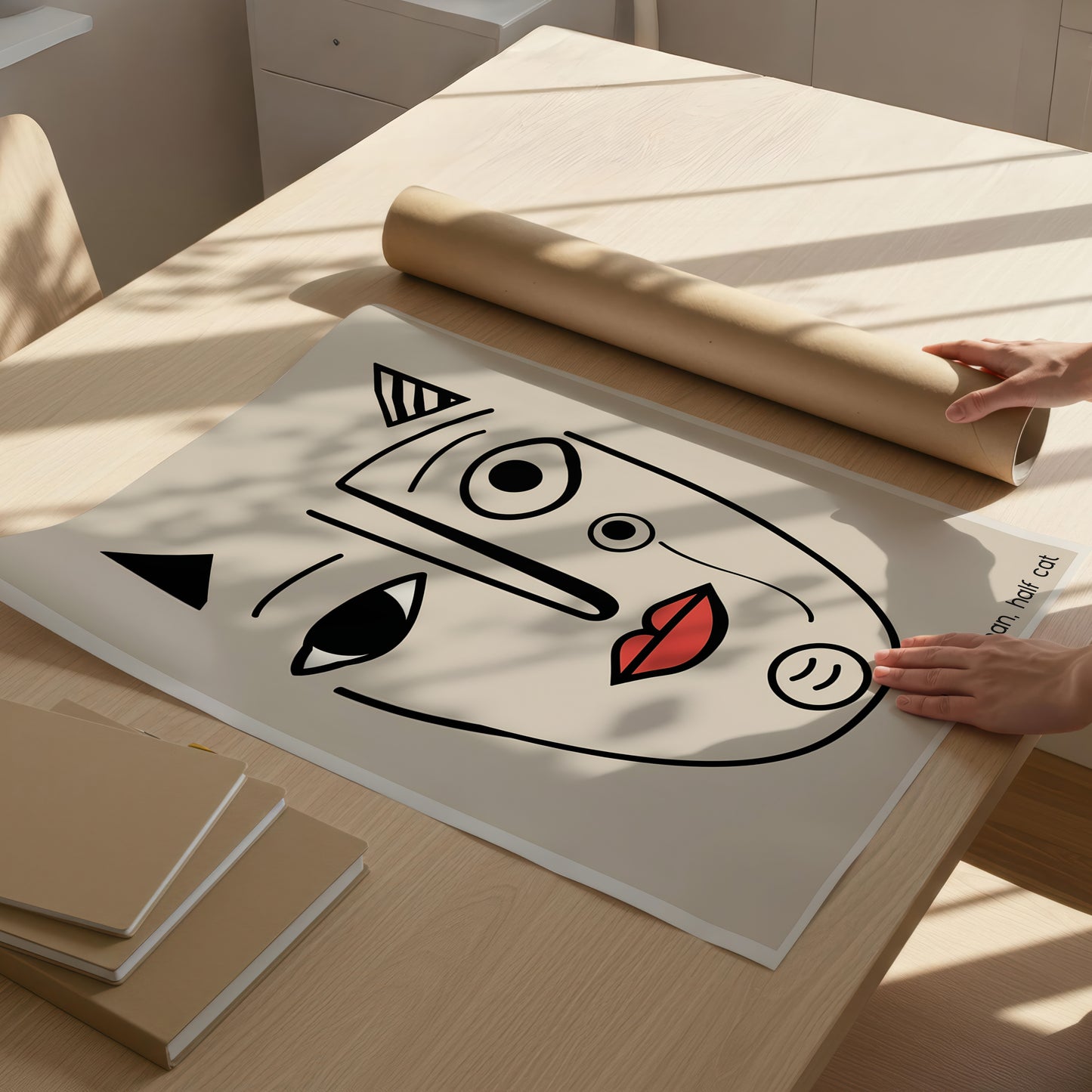 Pablo Picasso "Half Human, Half Cat" Sanatsal Poster