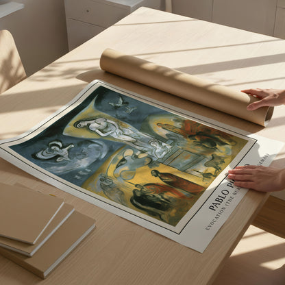 Pablo Picasso "Evocation (The Burial of Casagemas)" Sanatsal Poster
