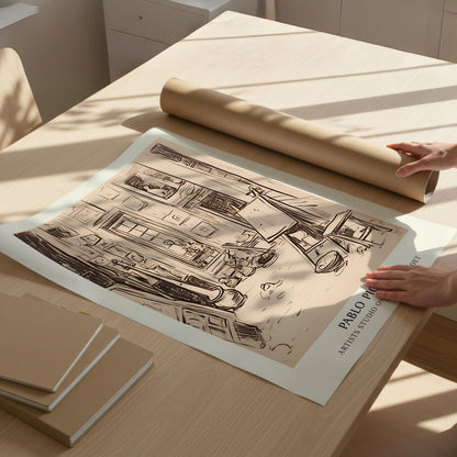 Pablo Picasso "Artist’s Studio on Street La Boetie" Sanatsal Poster