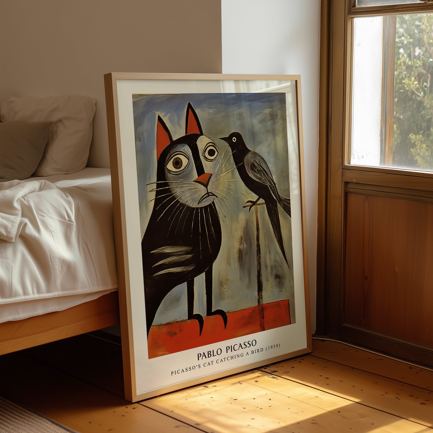 Pablo Picasso "Cat Catching a Bird" Sanatsal Poster