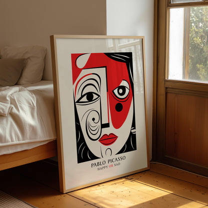 Pablo Picasso "Happy or Sad" Sanatsal Poster