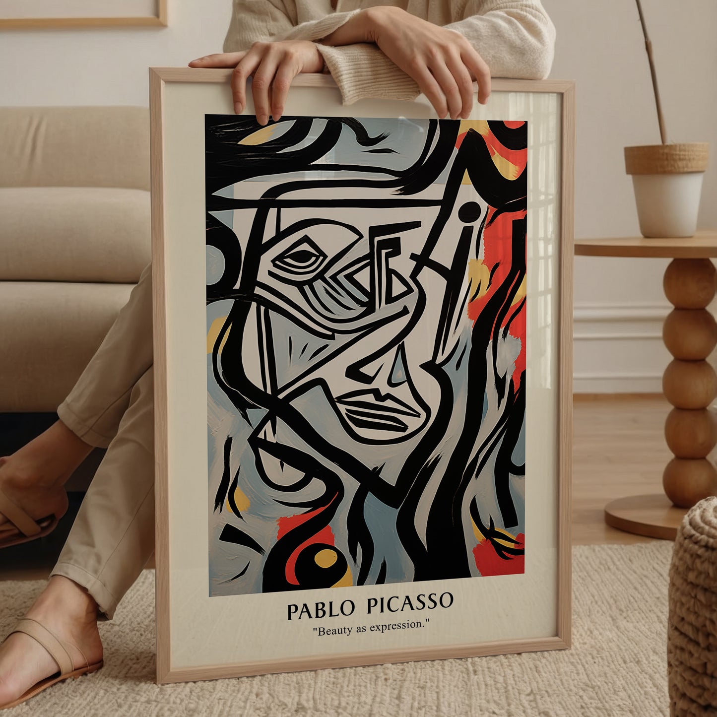 Pablo Picasso "Beauty as expression." Sanatsal Poster