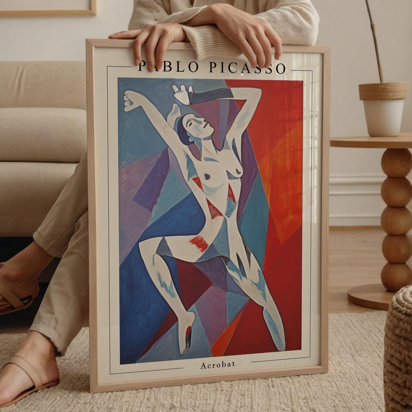 Pablo Picasso "Famele Acrobat" Sanatsal Poster
