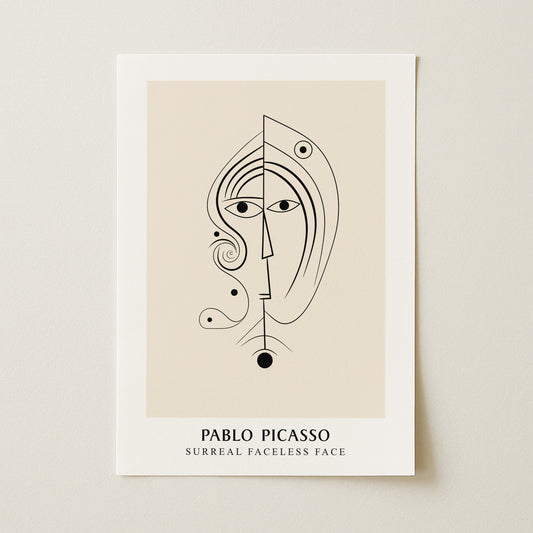 Pablo Picasso "Surreal Faceless Face" Sanatsal Poster