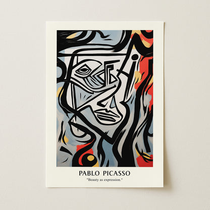 Pablo Picasso "Beauty as expression." Sanatsal Poster