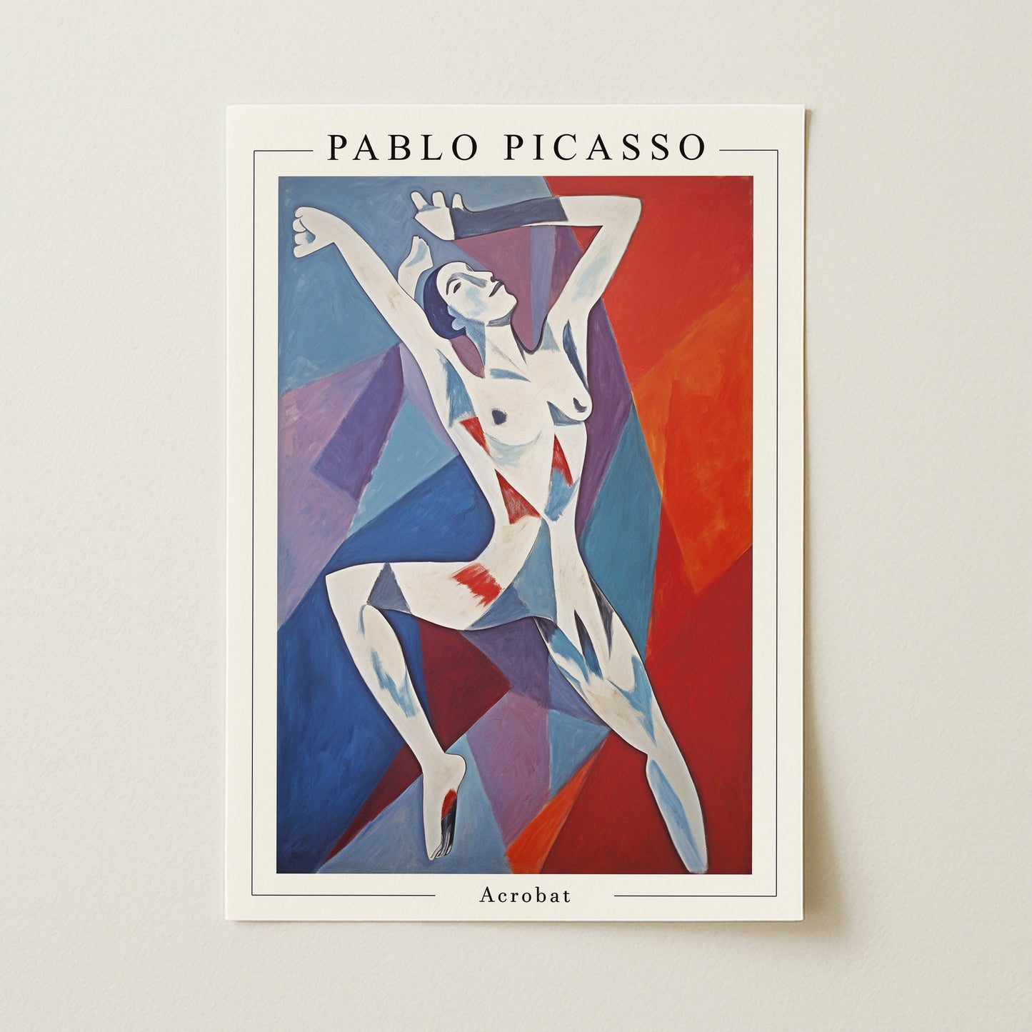 Pablo Picasso "Famele Acrobat" Sanatsal Poster