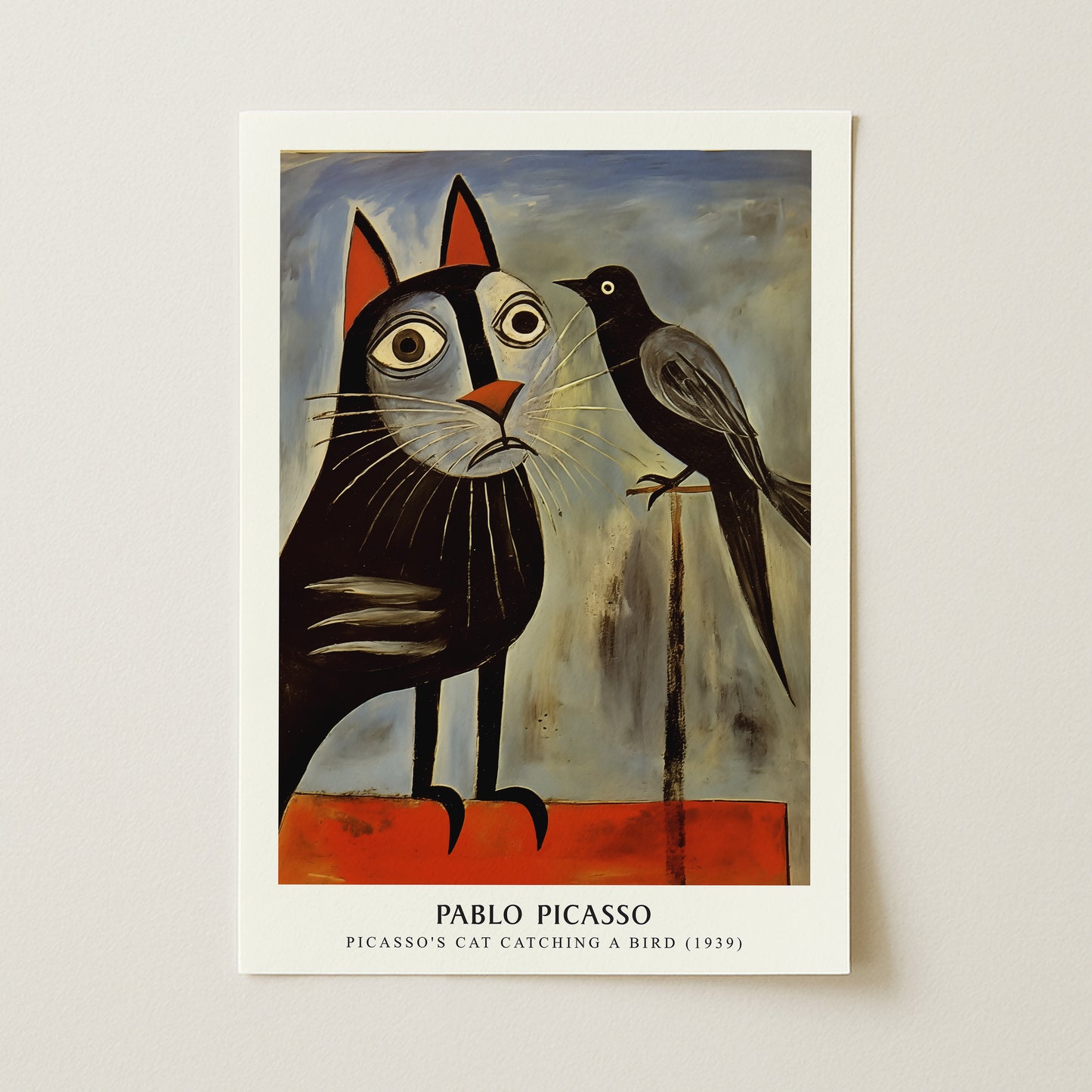 Pablo Picasso "Cat Catching a Bird" Sanatsal Poster