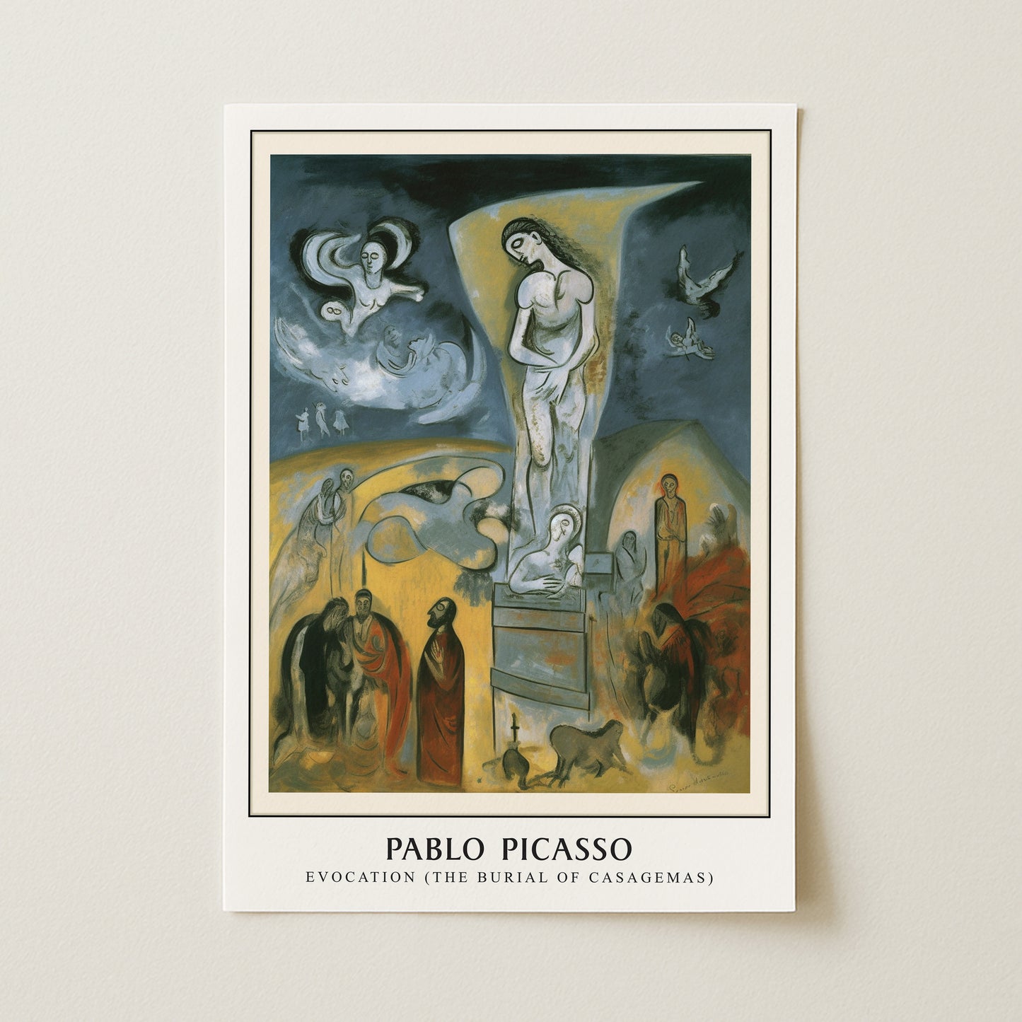Pablo Picasso "Evocation (The Burial of Casagemas)" Sanatsal Poster