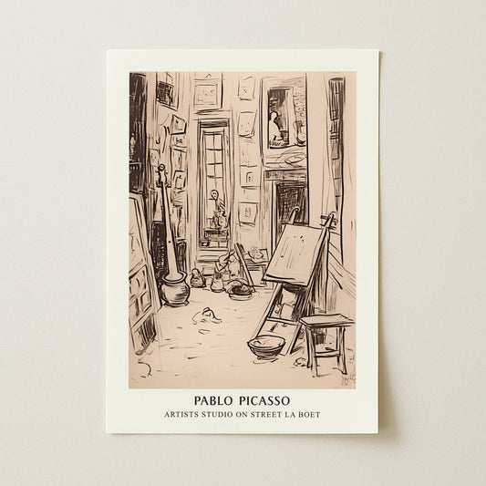 Pablo Picasso "Artist’s Studio on Street La Boetie" Sanatsal Poster