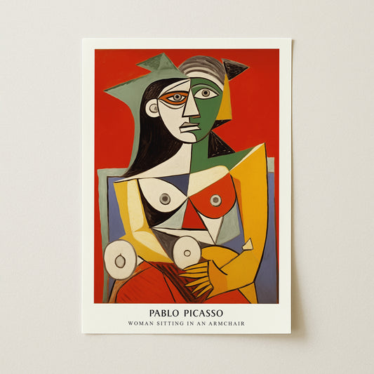 Pablo Picasso "Woman Sitting in an Armchair" Sanatsal Poster