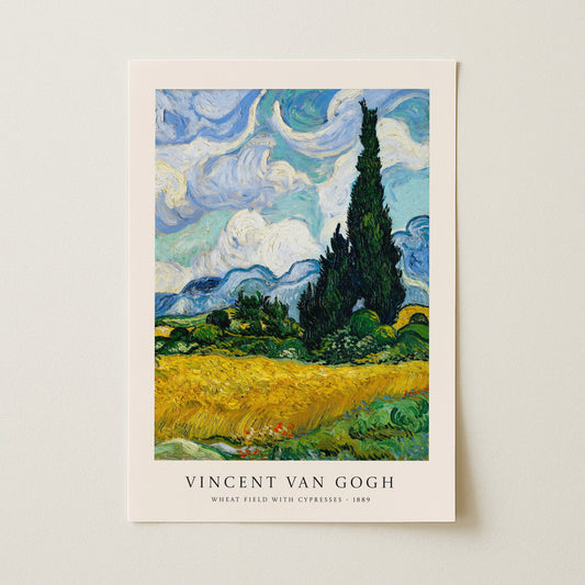 Vincent van Gogh "Wheat Field with Cypresses" Sanatsal Poster