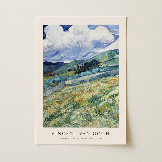 Vincent van Gogh "Landscape from Saint-Rémy" Sanatsal Poster