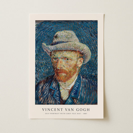 Vincent van Gogh "Self-Portrait with Grey Felt Hat" Sanatsal Poster